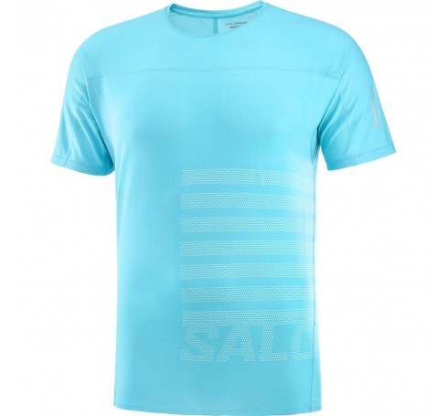 Sense Aero SS Tee GFX M  Shirts & Tops Licht blauw