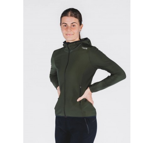 Fusion Womens Recharge Hoodie Dames Jassen Forest Green