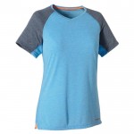 Patagonia W S/S Nine Trails Shirt Dames Shirts & Tops Licht blauw