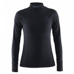 Craft Warm Half Polo LS W Dames Shirts & Tops Zwart