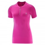 Lightning Pro SS Zip Tee W Women Shirts & Tops Roze  