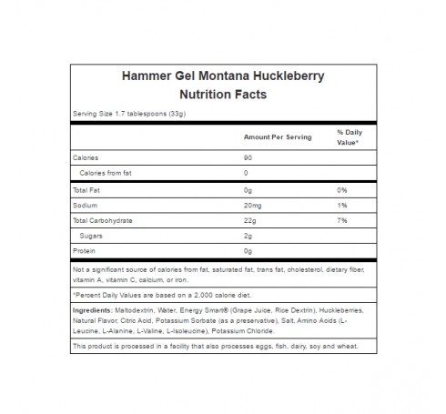 Hammer Gel Montana Huckleberry  Trailrunning 