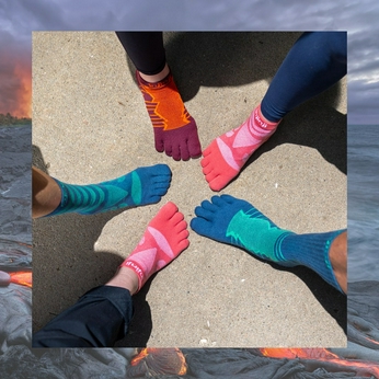 De vrolijke kleuren van zomer 2026 in de teensokken van Injinji